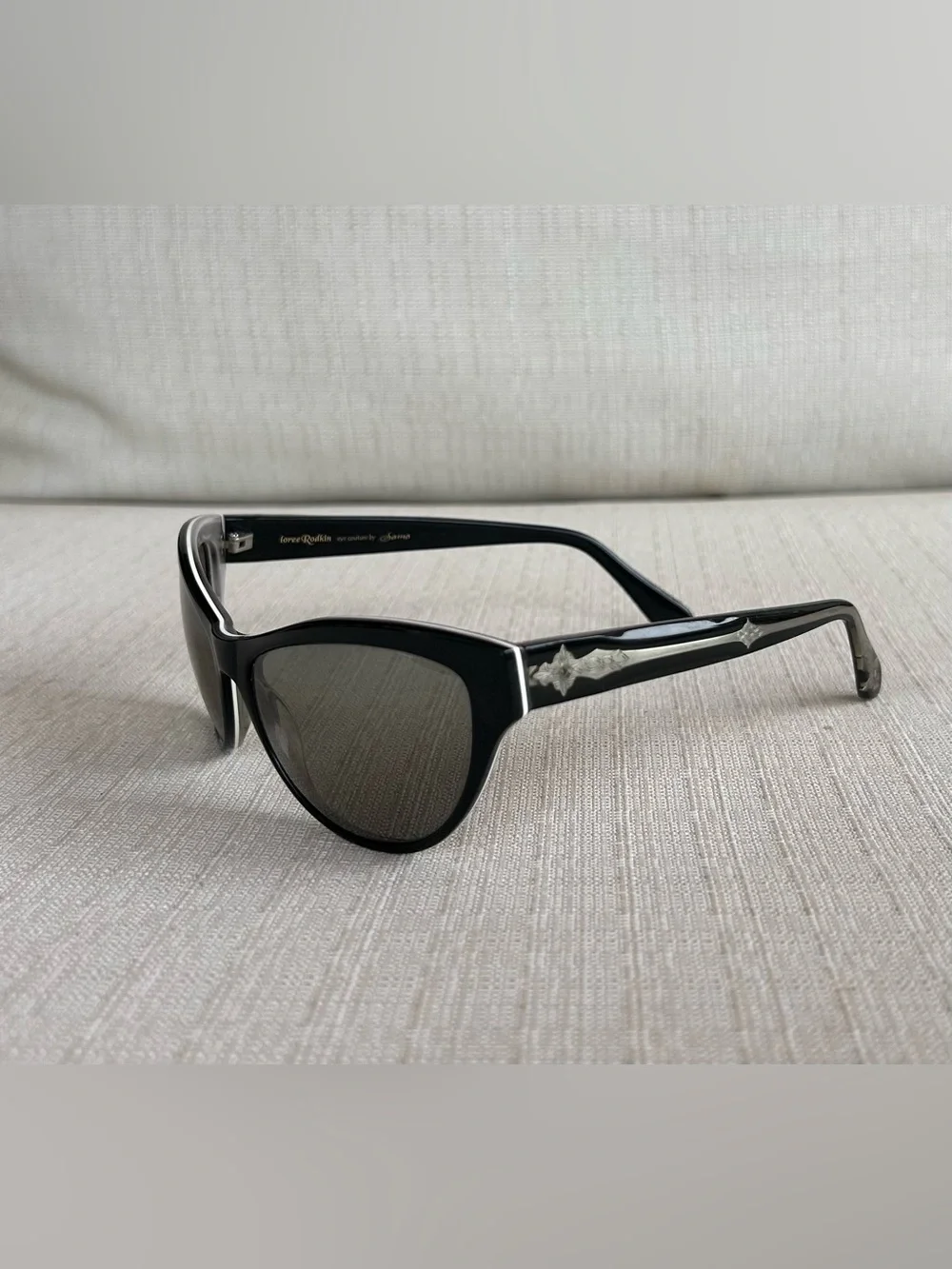 Lore Rodkin Black Cat-Eye Women's Sunglasses